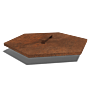 Cortenstaal deksel t.b.v. Iron Fire 750