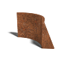 Cortenstaal keerwand binnenbocht 500x500mm (hoogte 500mm)