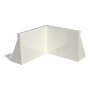 Gepoedercoat staal keerwand binnenhoek 500x500mm (hoogte 400mm)