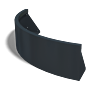 Gepoedercoat staal keerwand buitenbocht 1000x1000mm (hoogte 300mm)