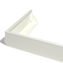Gepoedercoat staal keerwand buitenhoek 1000x1000mm (hoogte 300mm)