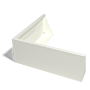 Gepoedercoat staal keerwand buitenhoek 1000x1000mm (hoogte 400mm)