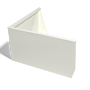 Gepoedercoat staal keerwand buitenhoek 1000x1000mm (hoogte 600mm)