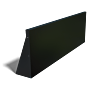 Gepoedercoat staal keerwand recht 1500mm (hoogte 500mm)