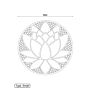 Metalen wanddecoratie Lotus Flower