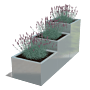 Verzinkt staal plantenbak Miami special III 600