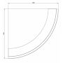 Gepoedercoat staal keerwand buitenbocht 1000x1000mm (hoogte 500mm)