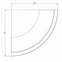 Cortenstaal keerwand buitenbocht 500x500mm (hoogte 400mm)