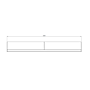 Gepoedercoat staal keerwand recht 2000mm (hoogte 300mm)