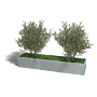 Verzinkt staal plantenbak Texas xxl 2400x500