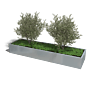 Verzinkt staal plantenbak Texas xxl 3000x800
