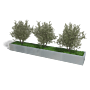Verzinkt staal plantenbak Texas xxl 4000x600