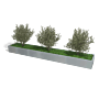 Verzinkt staal plantenbak Texas xxl 4800x800