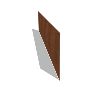 Cortenstaal kantopsluiting geplet 35 cm (lengte 240 cm)