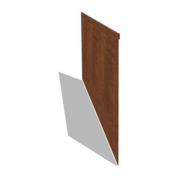 Cortenstaal kantopsluiting geplet 45 cm (lengte 150 cm)