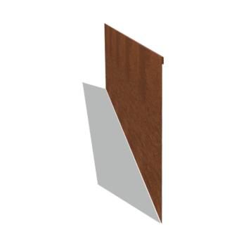 Cortenstaal kantopsluiting geplet 45 cm (lengte 240 cm)
