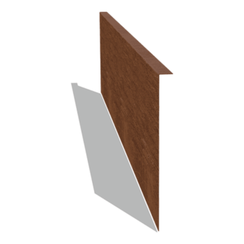 Cortenstaal kantopsluiting gezet 34 cm (lengte 150 cm)