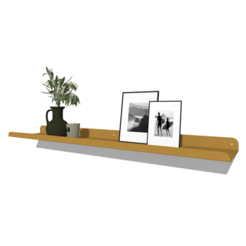 Gepoedercoat staal wandplank U-vorm 120 x 20 cm