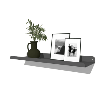 Gepoedercoat staal wandplank U-vorm 80 x 20 cm