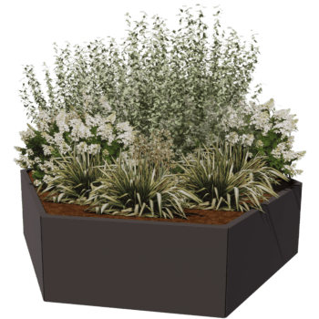 Gepoedercoat staal plantenbak Denver 100