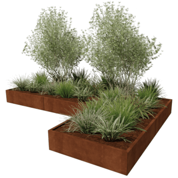 Cortenstaal plantenbak Kansas 120