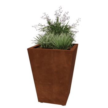 Cortenstaal gelaste plantenbak Cone 60 x 60 x 80 cm
