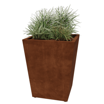 Cortenstaal gelaste plantenbak Cone 80 x 80 x 100 cm