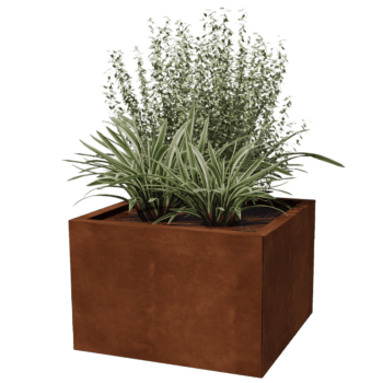 Cortenstaal plantenbak Miami 60 x 60 cm