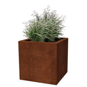 Cortenstaal gelaste plantenbak Montana 50 x 50 x 50 cm
