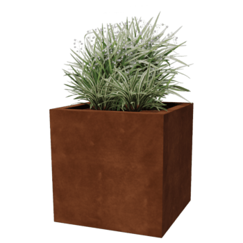 Cortenstaal gelaste plantenbak Montana 60 x 60 x 60 cm