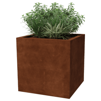 Cortenstaal gelaste plantenbak Montana 70 x 70 x 70 cm