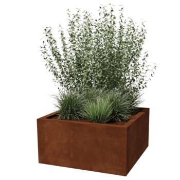 Cortenstaal gelaste plantenbak Montana 80 x 80 x 40 cm