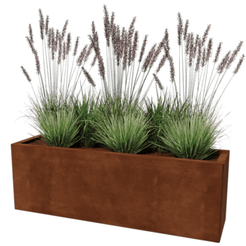 Cortenstaal plantenbak Texas 30 x 120 cm