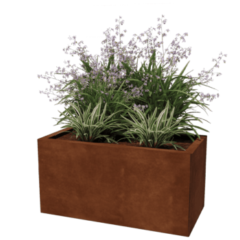 Cortenstaal plantenbak Texas 40 x 80 cm