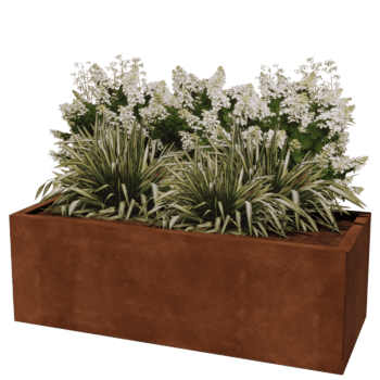 Cortenstaal plantenbak Texas 50 x 120 cm