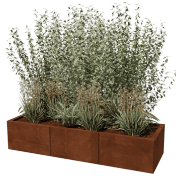 Cortenstaal plantenbak Texas xxl 150 x 50 cm