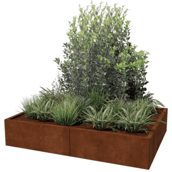 Cortenstaal plantenbak Texas xxl 160 x 120 cm