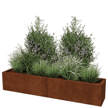 Cortenstaal plantenbak Texas xxl 160 x 30 cm