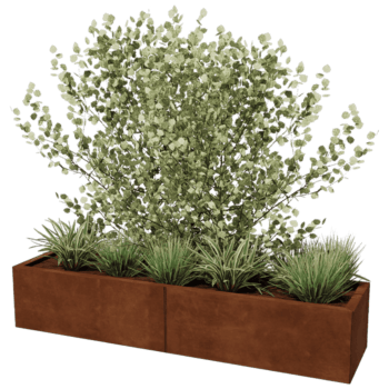 Cortenstaal plantenbak Texas xxl 160 x 40 cm