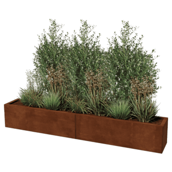Cortenstaal plantenbak Texas xxl 200 x 30 cm