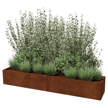 Cortenstaal plantenbak Texas xxl 200 x 40 cm