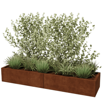 Cortenstaal plantenbak Texas xxl 200 x 50 cm