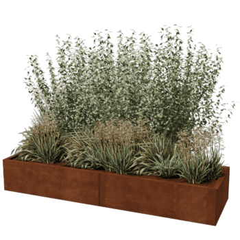 Cortenstaal plantenbak Texas xxl 200 x 60 cm