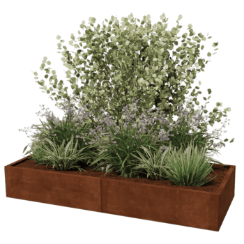 Cortenstaal plantenbak Texas xxl 200 x 80 cm