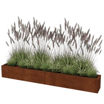 Cortenstaal plantenbak Texas xxl 240 x 30 cm