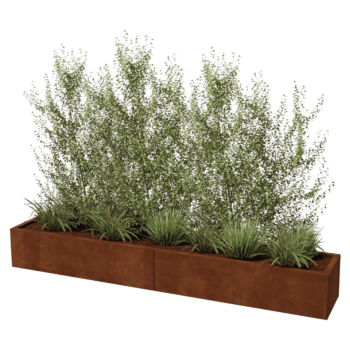 Cortenstaal plantenbak Texas xxl 240 x 40 cm
