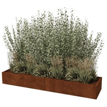 Cortenstaal plantenbak Texas xxl 240 x 60 cm