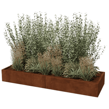 Cortenstaal plantenbak Texas xxl 240 x 80 cm