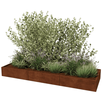 Cortenstaal plantenbak Texas xxl 300 x 100 cm