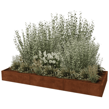 Cortenstaal plantenbak Texas xxl 300 x 120 cm
